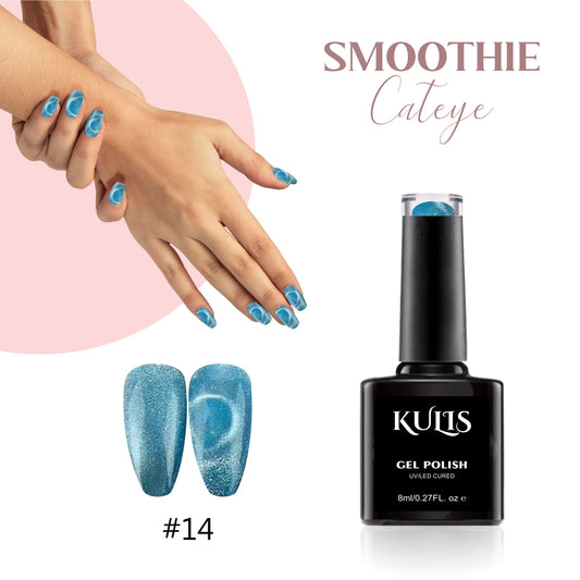 Kulis - Smoothie Cateye UV Gel Polish - Dirty Blue - 14