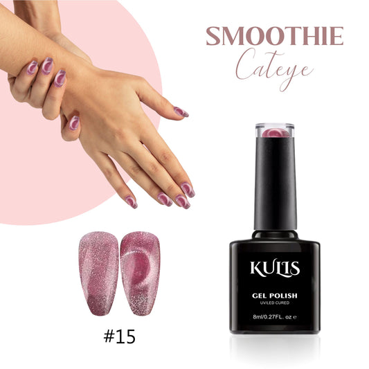Kulis - Smoothie Cateye UV Gel Polish - Light Maroon - 15