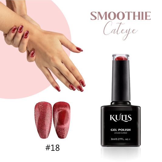 Kulis - Smoothie Cateye UV Gel Polish - Red Brown - No.18