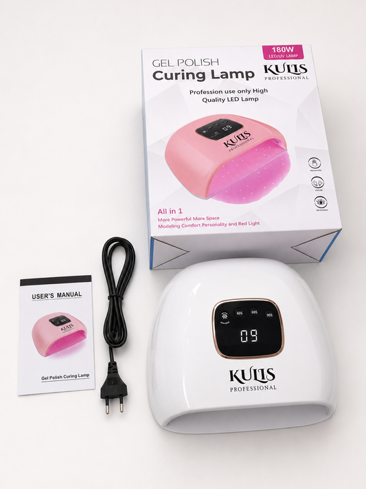 Kulis Professional 180W UV LED Nail Lamp | Gel Polish Curing Lamp with Smart Sensor & Timer Display | Fast Drying Nail Dryer for Gel Nails
