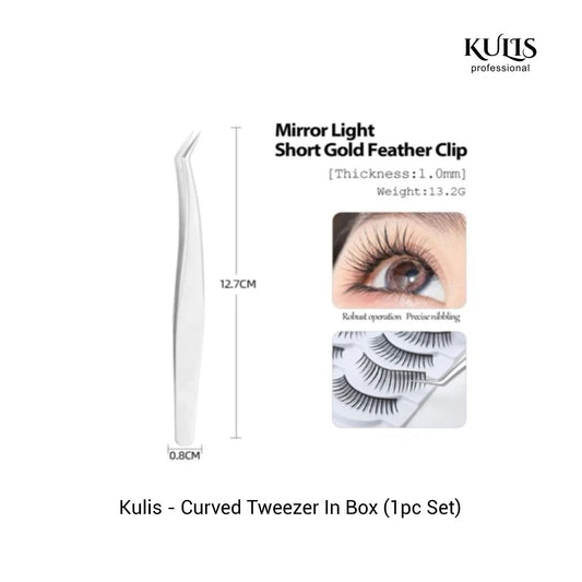 Kulis - Professional Curved Tweezer In Box (1pc Set)