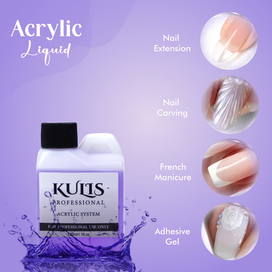 Kulis Acrylic Monomer Liquid Purple 120ml for Nail Building Acrylic Powder