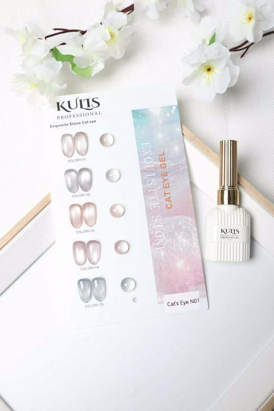 Kulis Professional Exquisite Stone Cat Eye Gel 5Pcs Set 15ml/Each with Shadecard