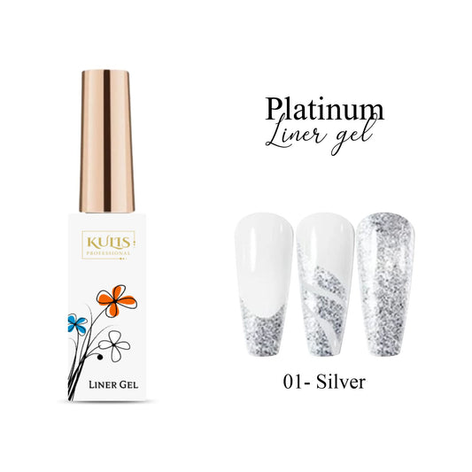 Kulis - Platinum Liner Gel Polish - Silver 01