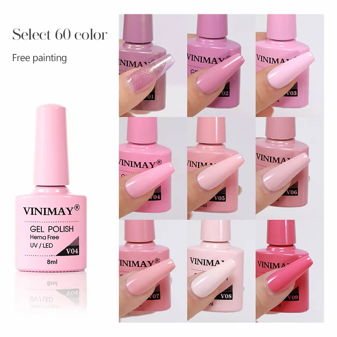 VINIMAY® Professional UV Gel Nail Polish Kit of 60pcs with Shade Card