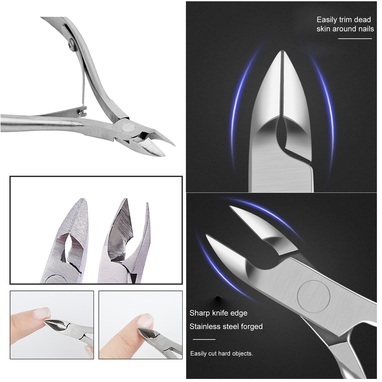 Cuticle Cutter - Stainless Steel Sharp Edge Cuticle Cutter for Nail Artist