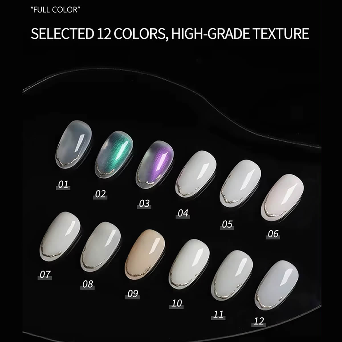 VINIMAY® Professional Milky Rubber Base Color 12 Color Shades Available | Soak-Off UV/LED Cured 15ml Packaging