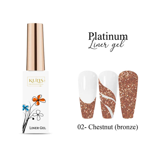 Kulis - Platinum Liner Gel Polish - Chestnut (Bronze) 02