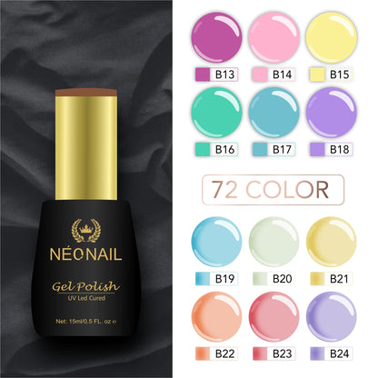 NEONAIL UV Gel Nail Polish | Soak-Off UV/LED Cure Gel 15ml (72Pcs Set)