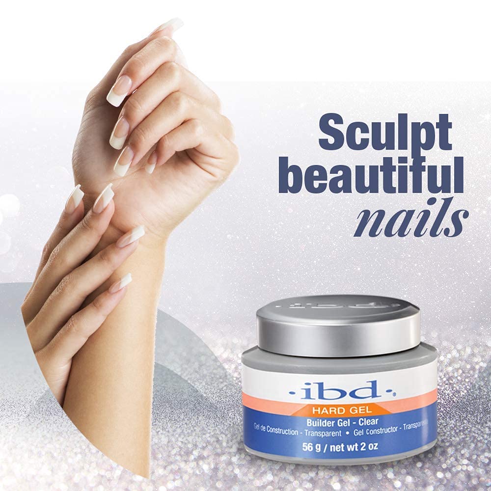 ibd UV/LED Nail Builder Hard Gel Clear 56gm | Nail Extension Gel