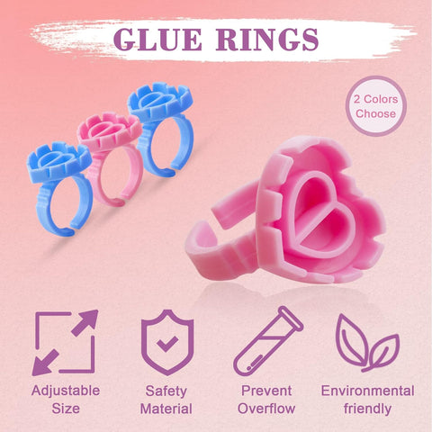 Kulis - Eyelash Glue Ring - Heart Shape - 100Pcs/Pkt