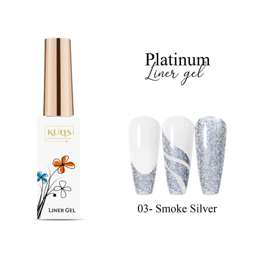 Kulis - Platinum Liner Gel Polish - Smoke Silver 03