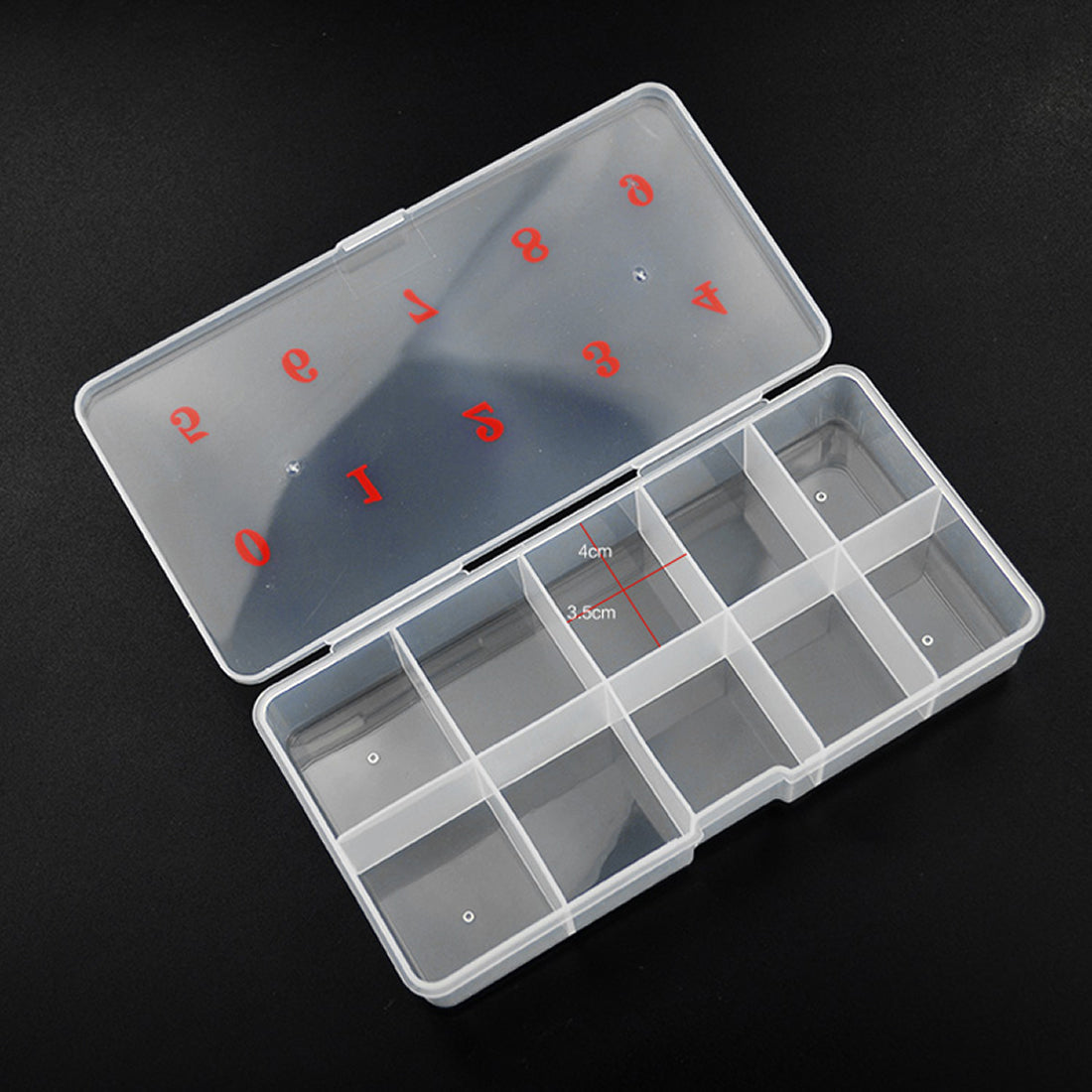 Empty Box for Artificial Nail Tips Storage - Transparent