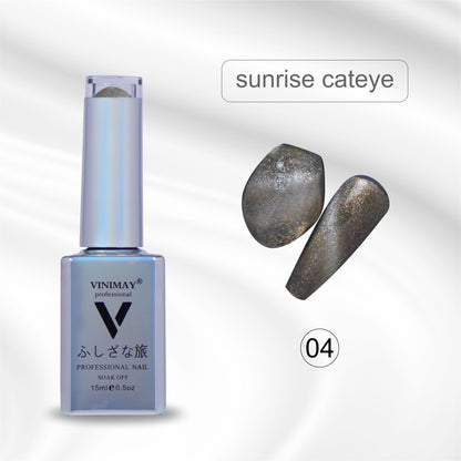 VINIMAY® Professional Sunrise Cat Eye UV Gel Nail Polish | Soak-Off UV/LED Gel 6Color Shades Available in 15ml Bottle