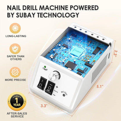 Professional Finger &amp; Toenail Care 20000 RPM Electric Nail Drill Machine for Manicure &amp; Pedicure Multicolor