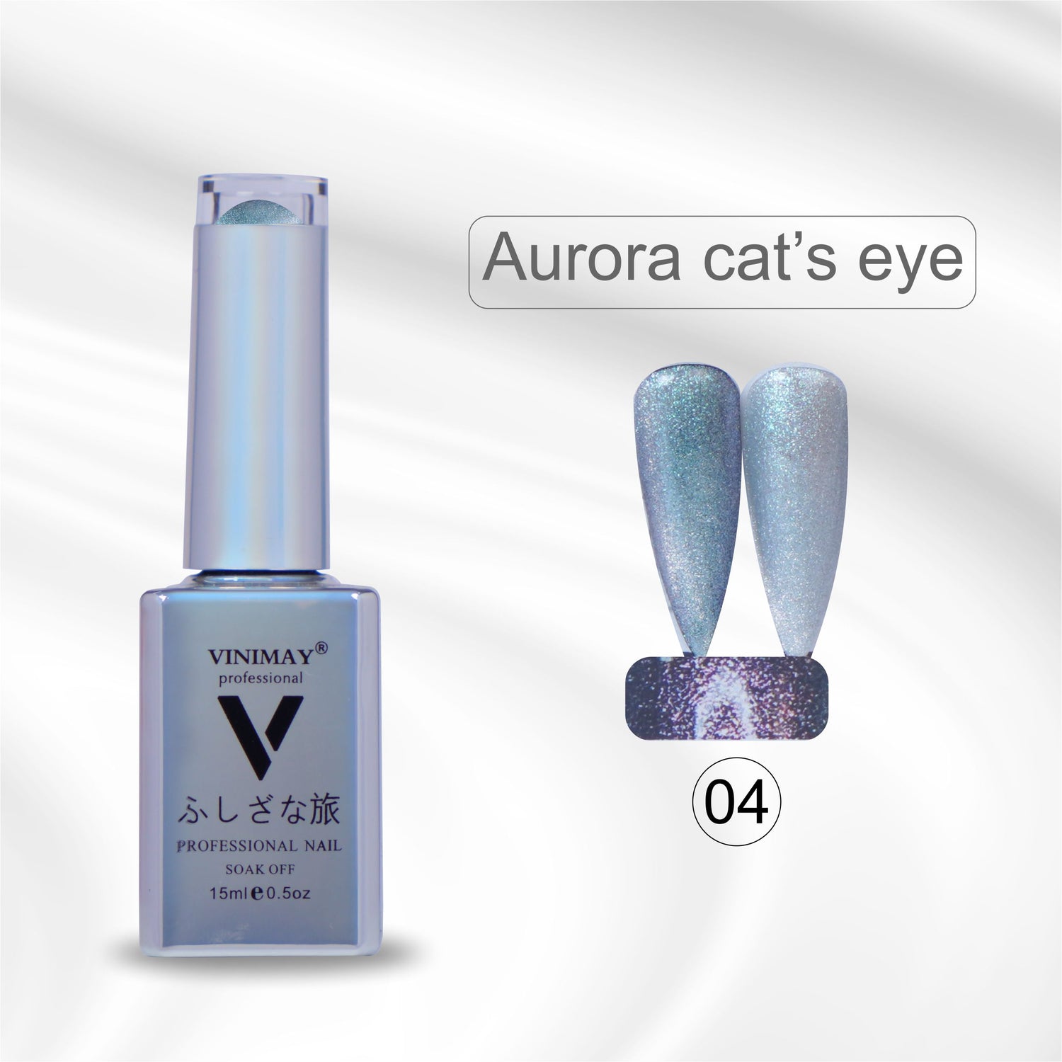 VINIMAY® Professional Aurora Cat Eye UV Gel Polish | Soak-Off UV/LED Cured 6 Color Shades Available in 15ml Bottle