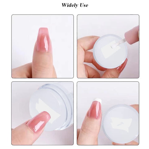 Nail Stamper with Nail Scraper | Silicone Nail Stamper Kit for Gel Nail Polish DIY Nail Art Tools