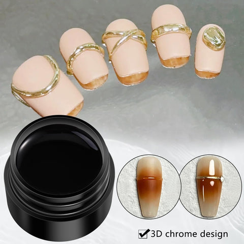 Kulis Clear 3D Sculpting Gel for Nail Art | Non-Sticky Hand Carving-Gel 5gm | Create 3D Flower Nail Designs