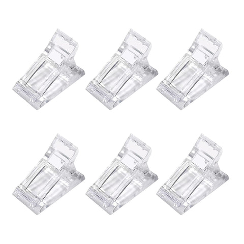 Kulis Plastic Nail Clip for Building Polygel Nail Forms Transparent