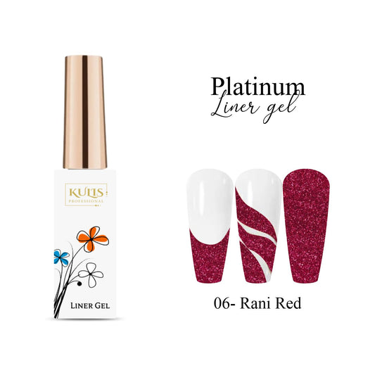 Kulis - Platinum Liner Gel Polish - Rani Red 06