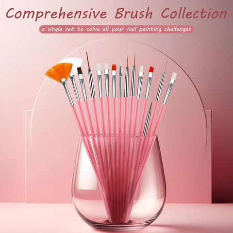 Kulis - Nail Art Brush Set - 15Pcs