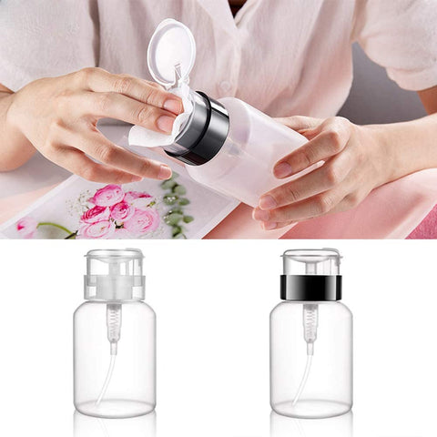 Kulis Acetone Empty Pump Dispenser for Nail Polish Remover Liquid Bottle (1pcs)