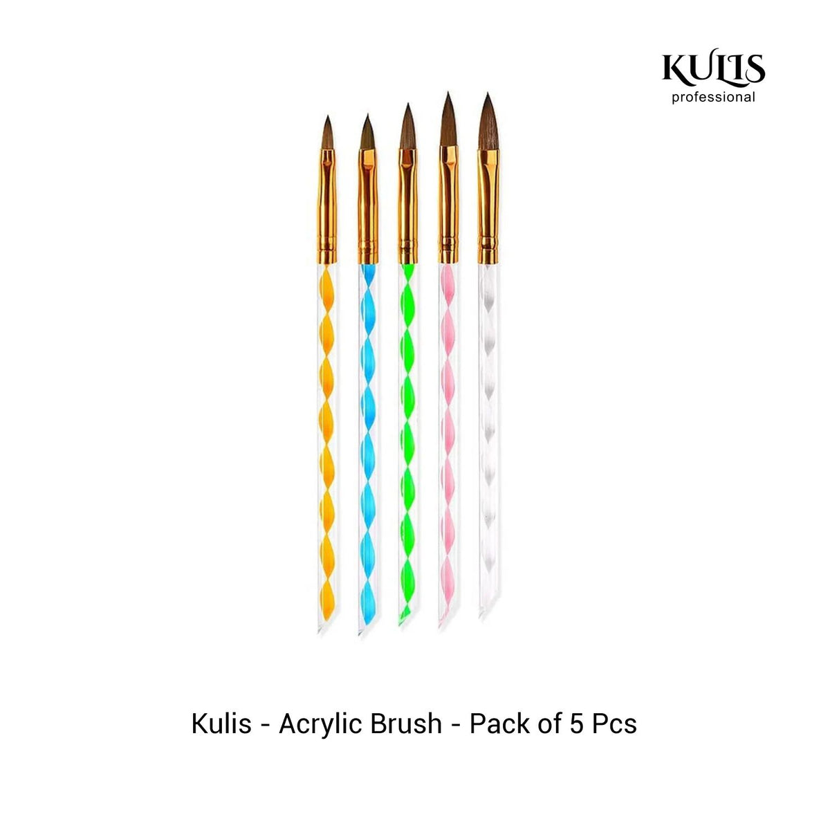 Kulis - Acrylic Brush - Pack of 5 Pcs