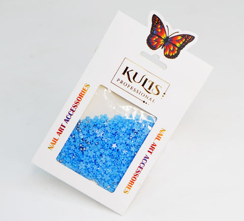 Kulis 3D Flower Nail Charms, 3D Acrylic Flower Nail Art Rhinestones Cherry Blossom DIY Nail Decorations