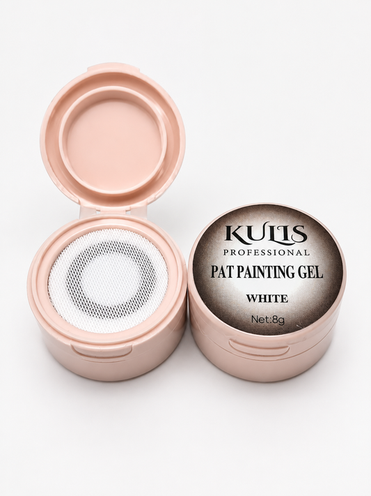 Kulis Professional Pat Painting Gel Set | Black & White Nail Art Painting Gel 8g | Highly Pigmented UV LED Nail Gel for Nail Art, Liner & French Design