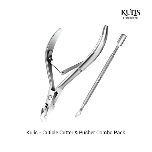 Kulis - Cuticle Cutter & Pusher Combo Pack - Best Quality