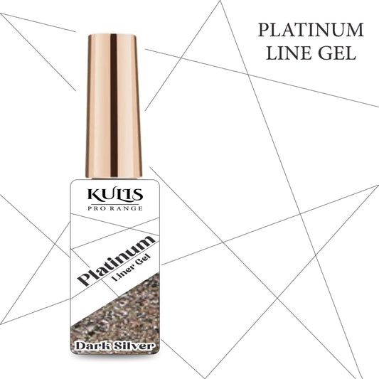 Kulis ProRange Platinum Nail Liner Gel with Thin Nail Art Brush Cap Bottle Painting Liner gel