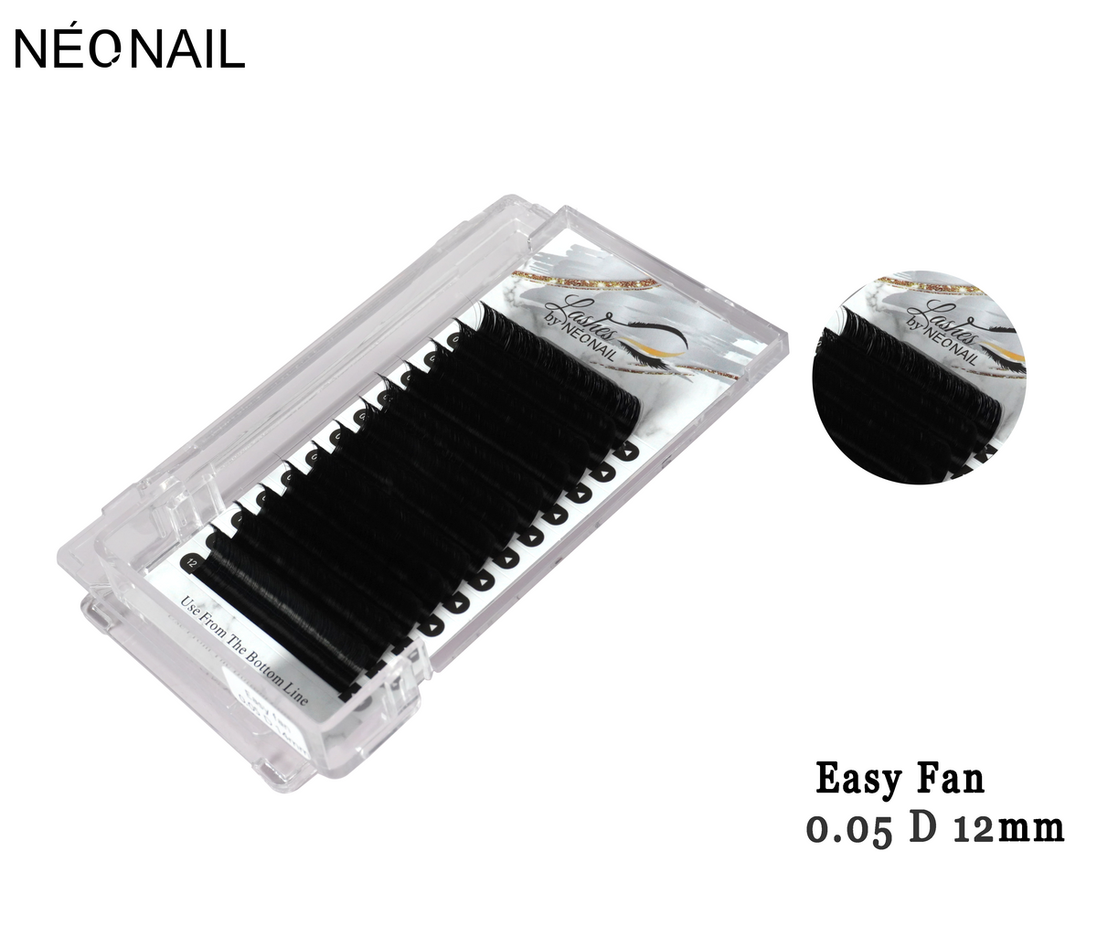 Neonail - Permanent Eyelash - Easy Fan - 0.05D 12mm Tray