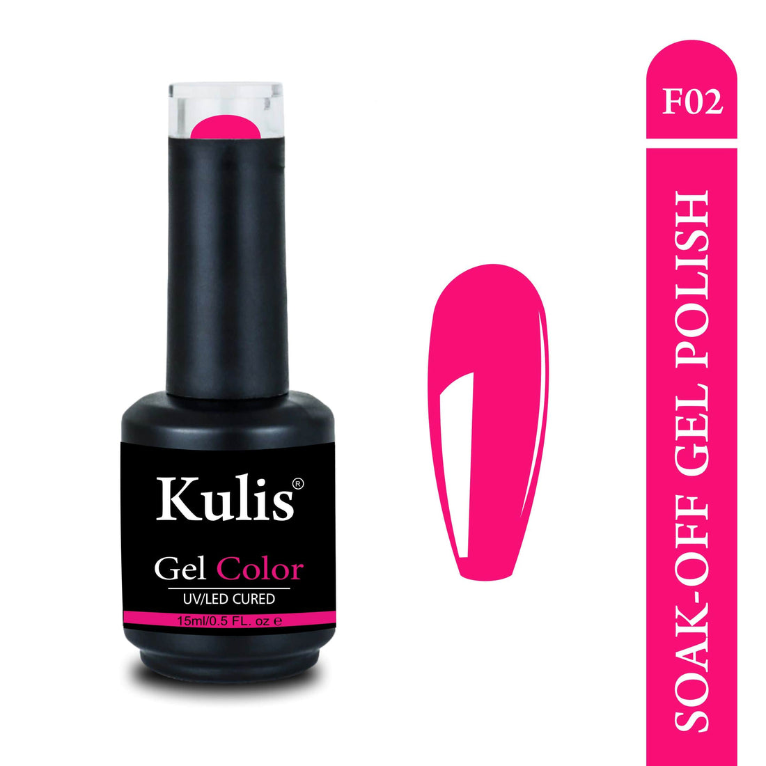 Kulis UV Fluorescent Gel Nail Polish 15ml | Soak-Off UV/LED Lamp Cured Nail Gel