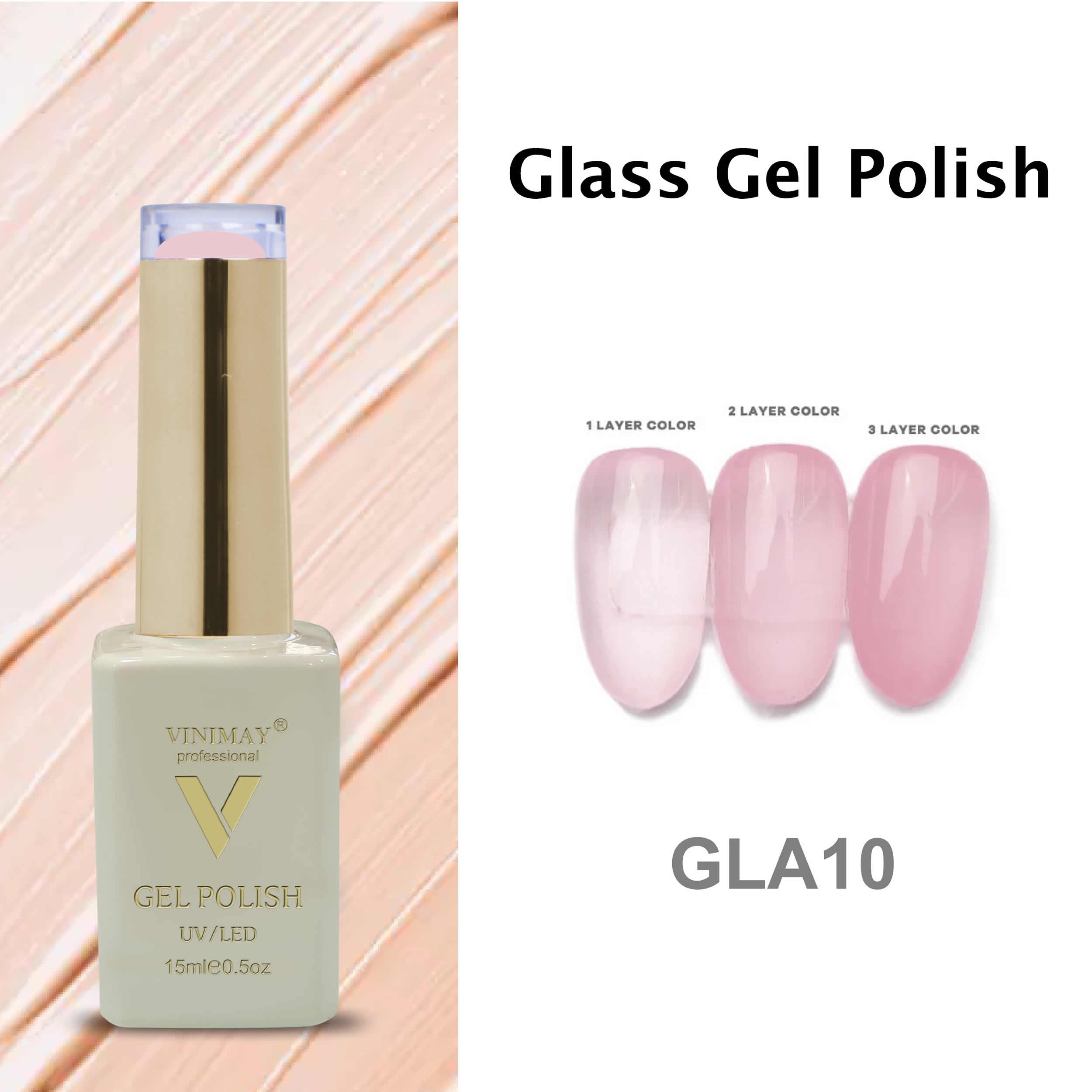 VINIMAY® Professional Colorful Glass Jelly Color UV/LED Cured Jelly Gel Polish 15ml Bottle