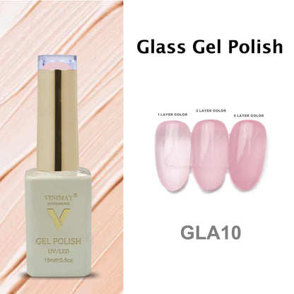 VINIMAY® Professional Colorful Glass Jelly Color UV/LED Cured Jelly Gel Polish 15ml Bottle