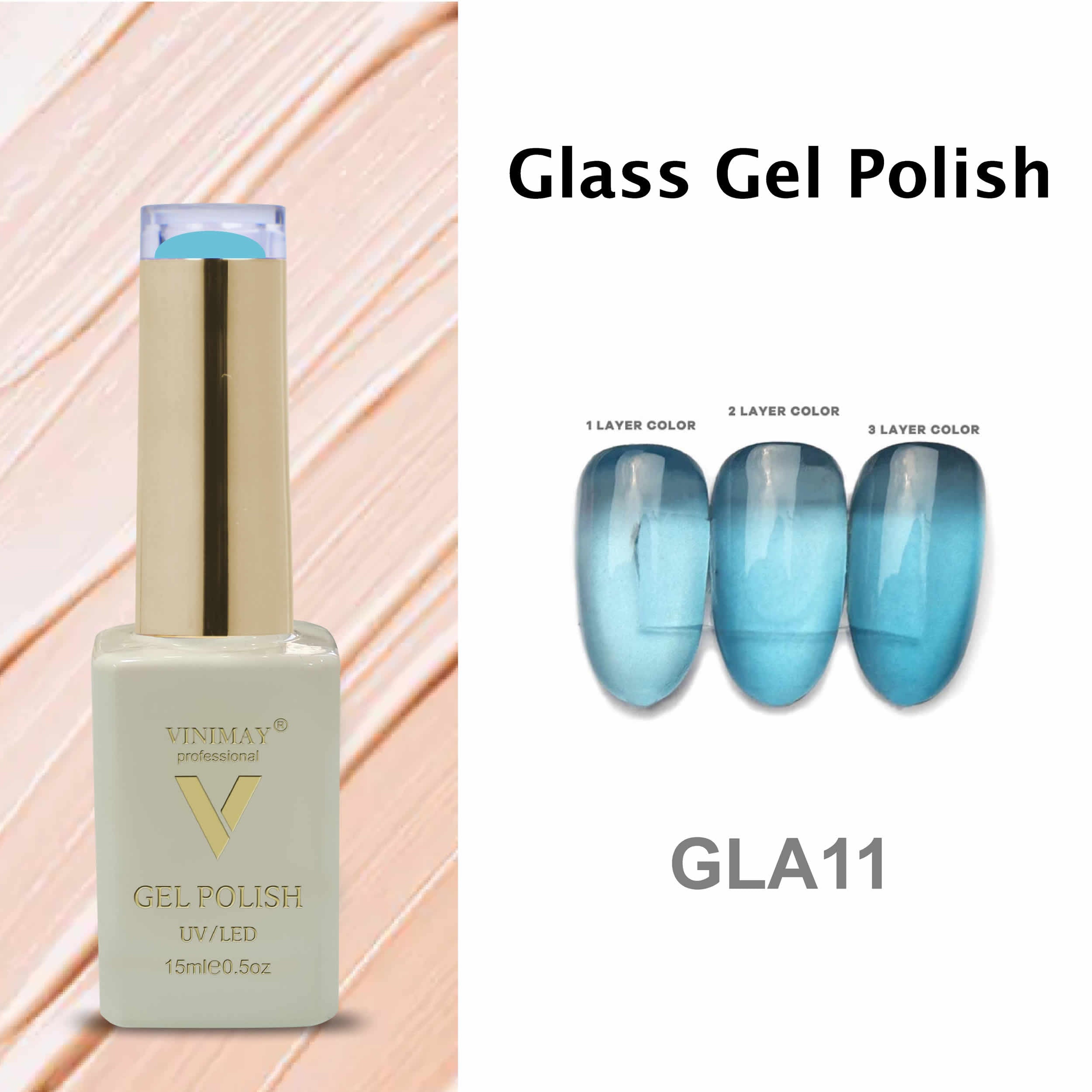 VINIMAY® Professional Colorful Glass Jelly Color UV/LED Cured Jelly Gel Polish 15ml Bottle