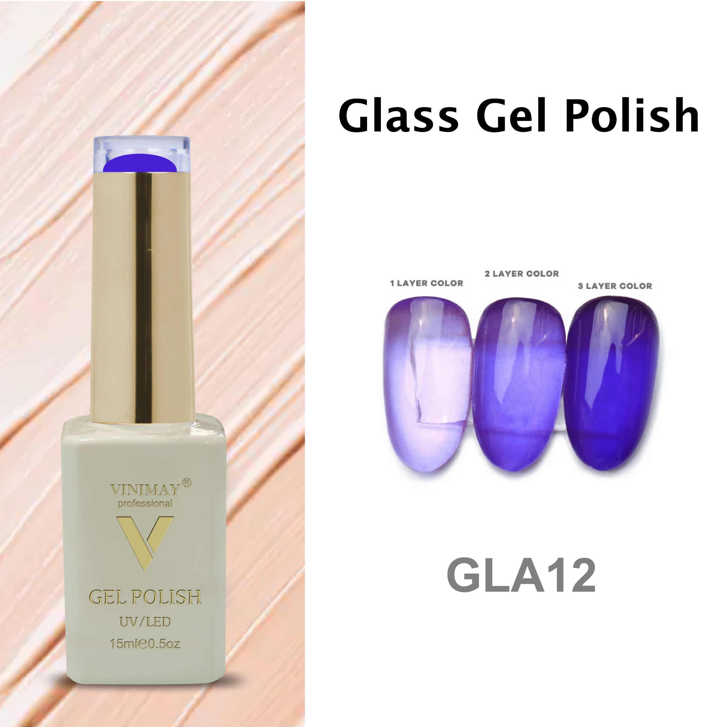 VINIMAY® Professional Colorful Glass Jelly Color UV/LED Cured Jelly Gel Polish 15ml Bottle