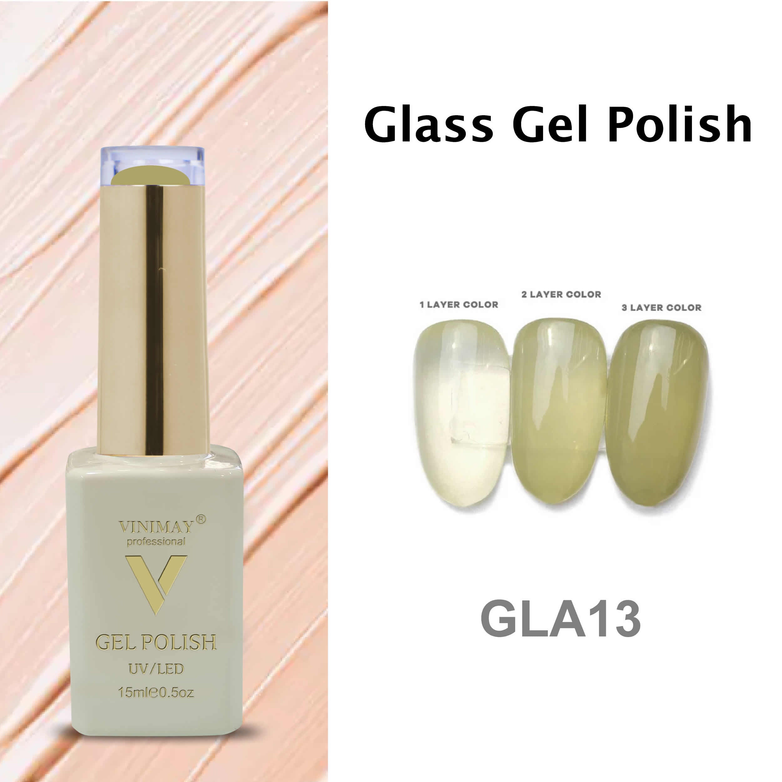 VINIMAY® Professional Colorful Glass Jelly Color UV/LED Cured Jelly Gel Polish 15ml Bottle