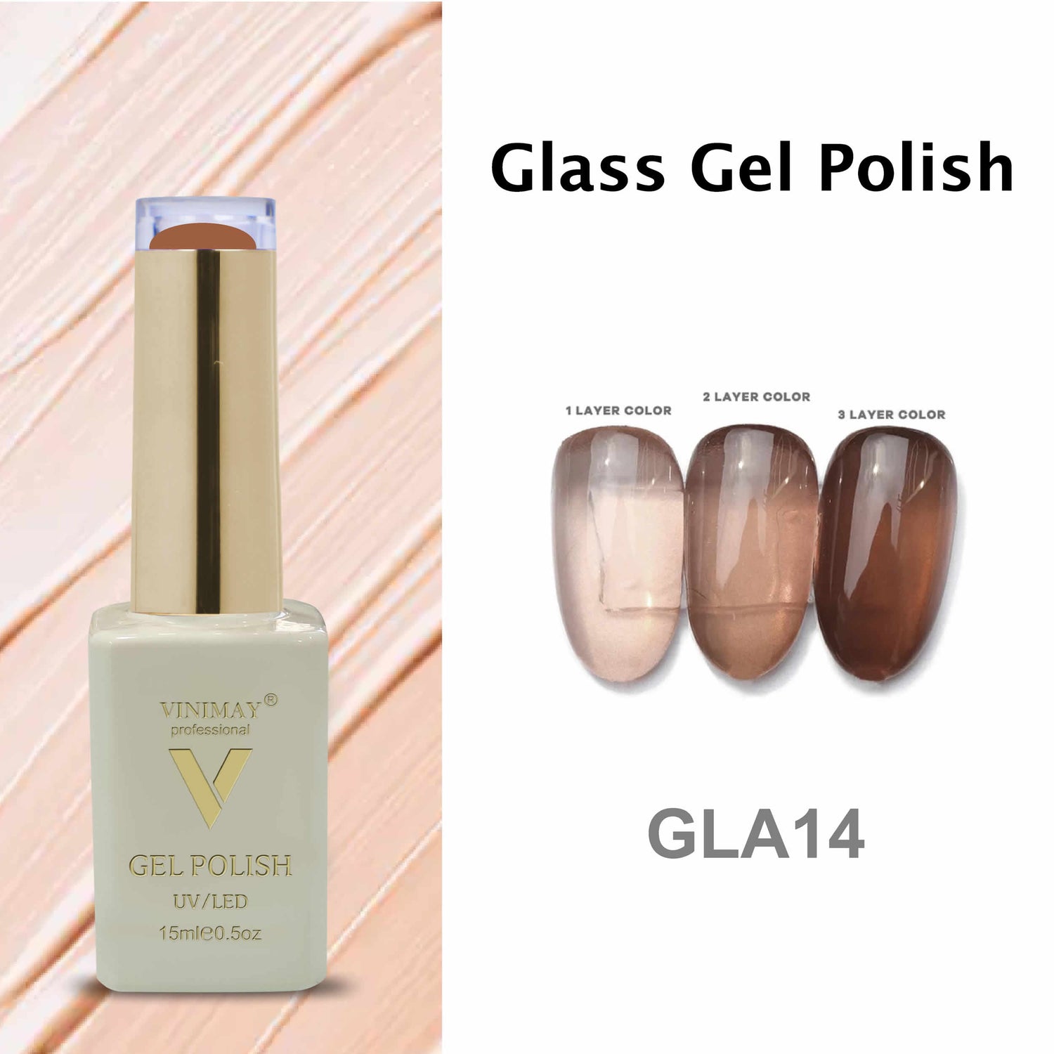 VINIMAY® Professional Colorful Glass Jelly Color UV/LED Cured Jelly Gel Polish 15ml Bottle