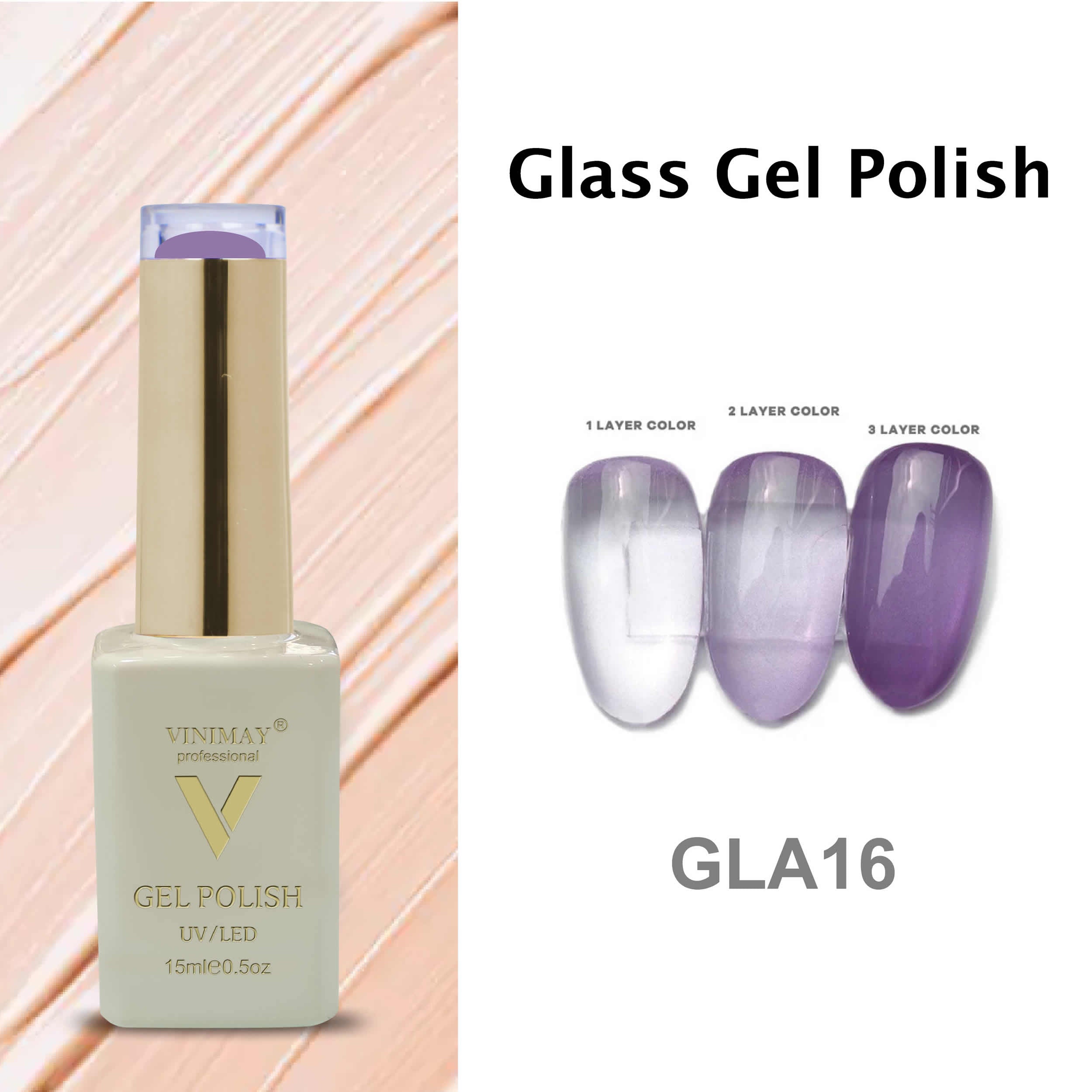 VINIMAY® Professional Colorful Glass Jelly Color UV/LED Cured Jelly Gel Polish 15ml Bottle