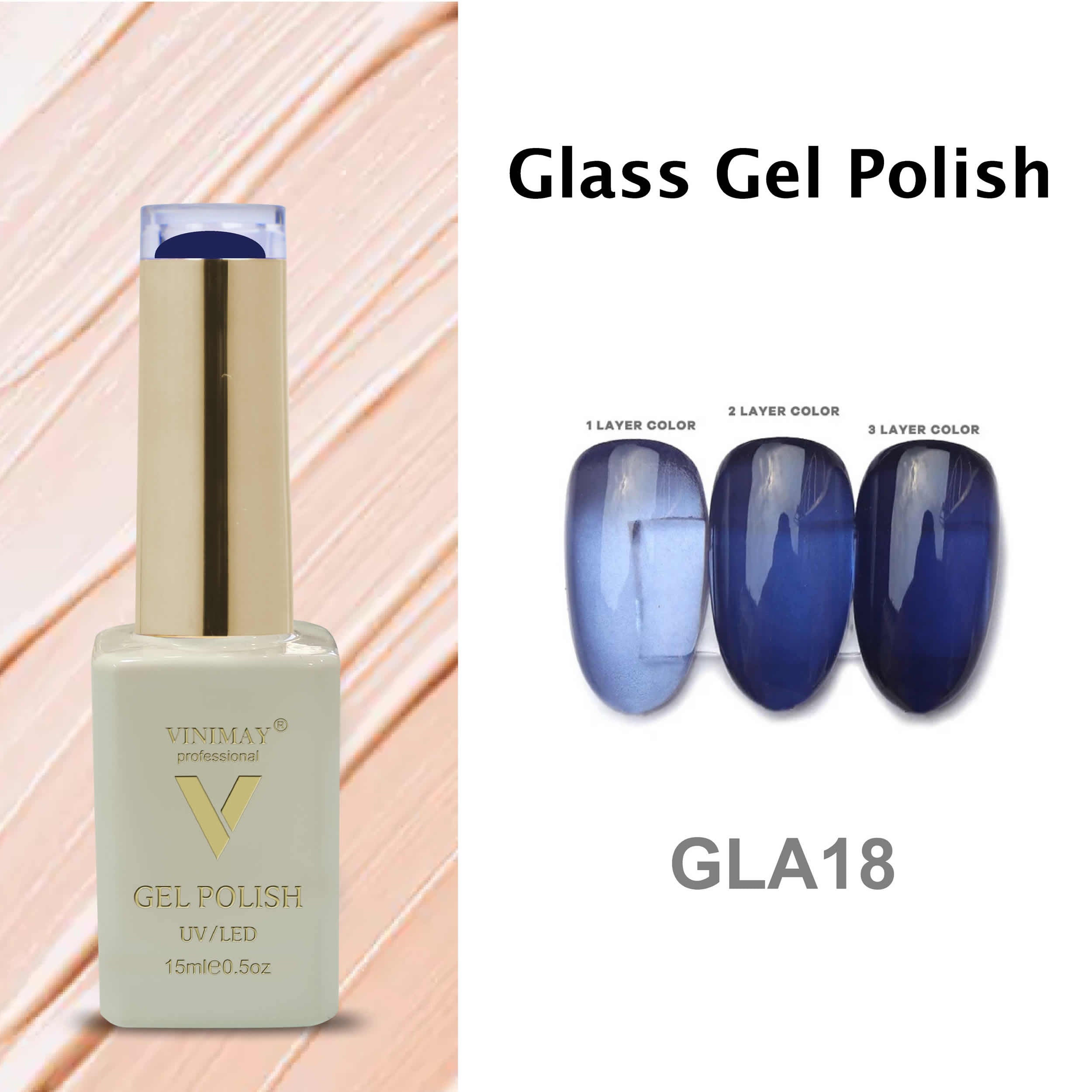 VINIMAY® Professional Colorful Glass Jelly Color UV/LED Cured Jelly Gel Polish 15ml Bottle