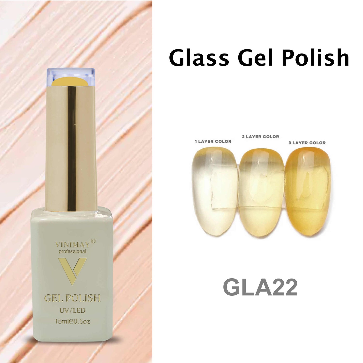 VINIMAY® Professional Colorful Glass Jelly Color UV/LED Cured Jelly Gel Polish 15ml Bottle