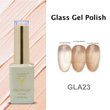 VINIMAY® Professional Colorful Glass Jelly Color UV/LED Cured Jelly Gel Polish 15ml Bottle