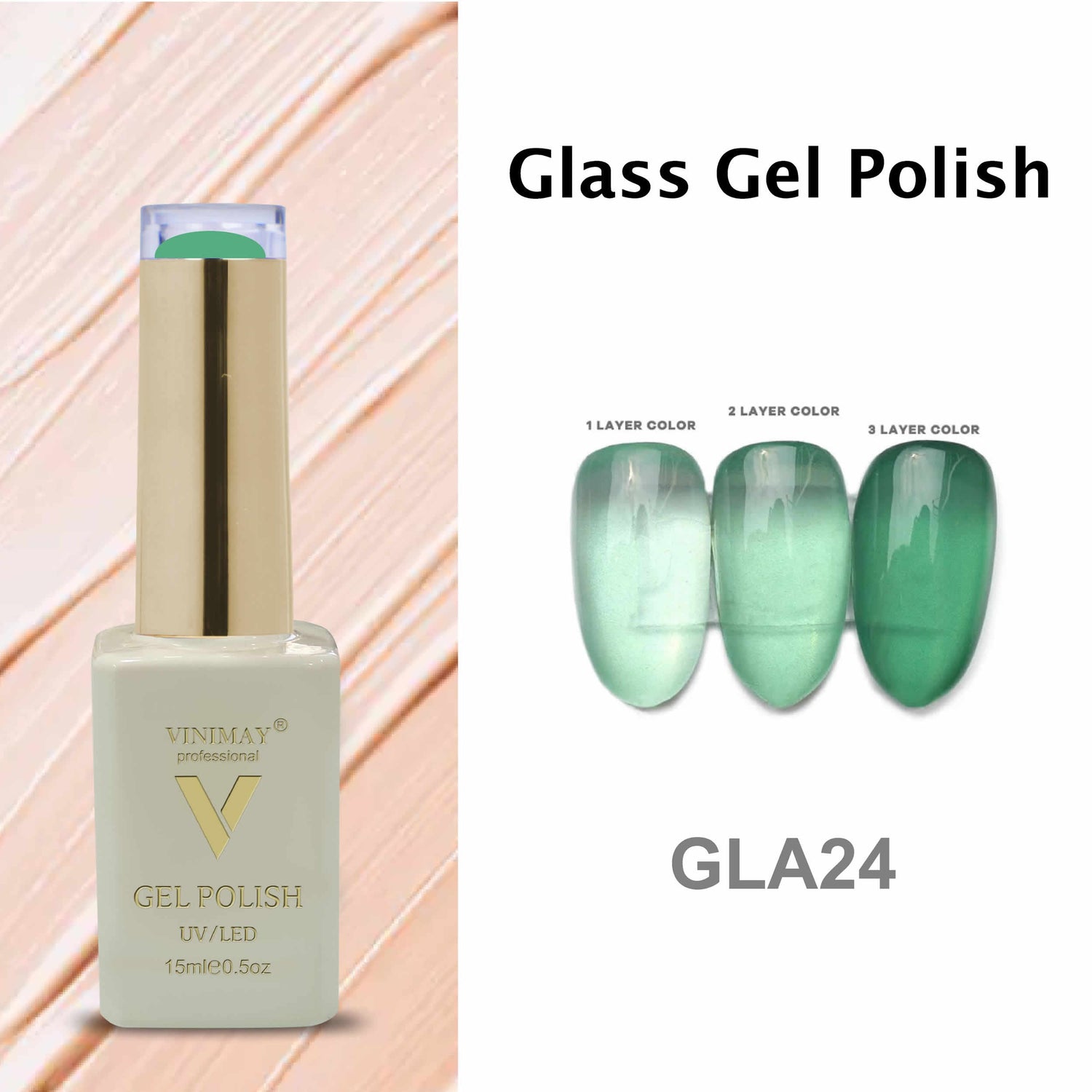 VINIMAY® Professional Colorful Glass Jelly Color UV/LED Cured Jelly Gel Polish 15ml Bottle