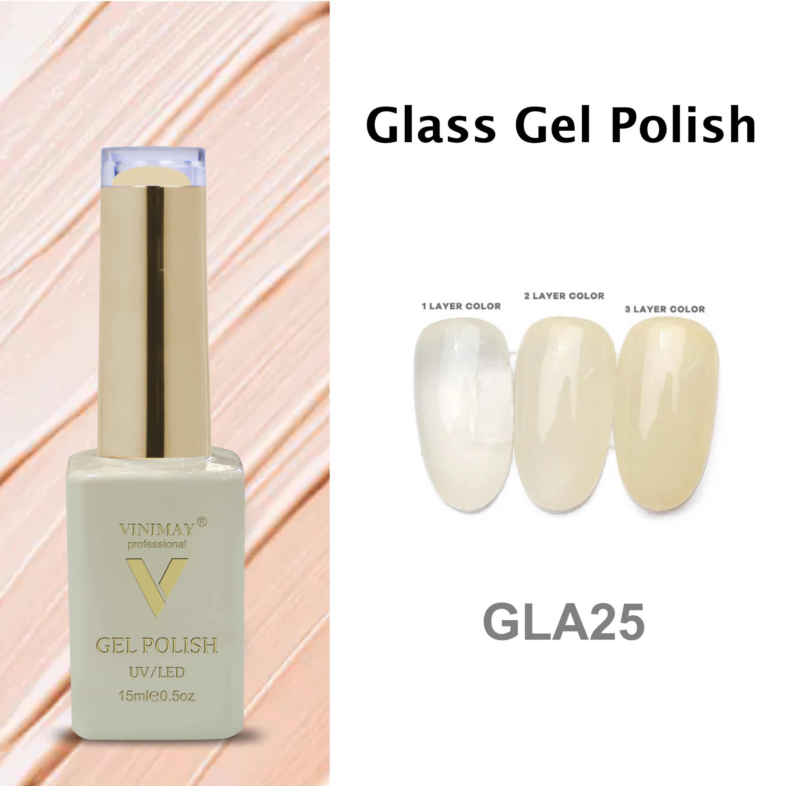 VINIMAY® Professional Colorful Glass Jelly Color UV/LED Cured Jelly Gel Polish 15ml Bottle