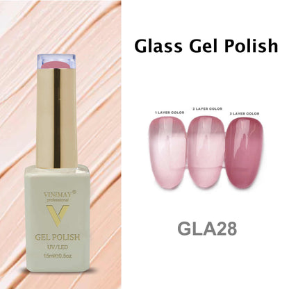 VINIMAY® Professional Colorful Glass Jelly Color UV/LED Cured Jelly Gel Polish 15ml Bottle