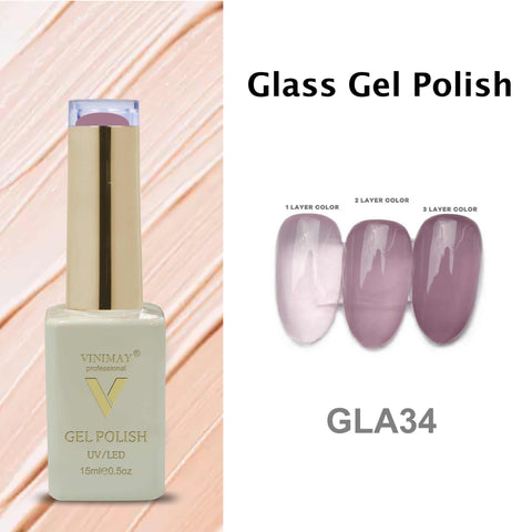 VINIMAY® Professional Colorful Glass Jelly Color UV/LED Cured Jelly Gel Polish 15ml Bottle