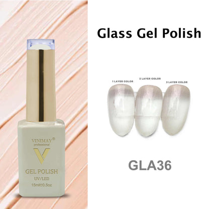 VINIMAY® Professional Colorful Glass Jelly Color UV/LED Cured Jelly Gel Polish 15ml Bottle