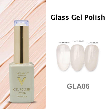 VINIMAY® Professional Colorful Glass Jelly Color UV/LED Cured Jelly Gel Polish 15ml Bottle