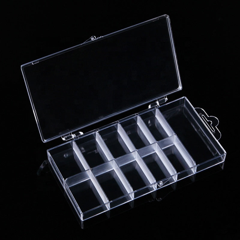 Empty Box for Artificial Nail Tips Storage - Transparent
